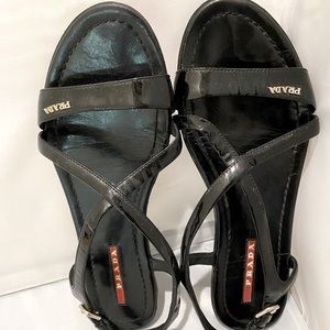 PRADA Patent Sandals